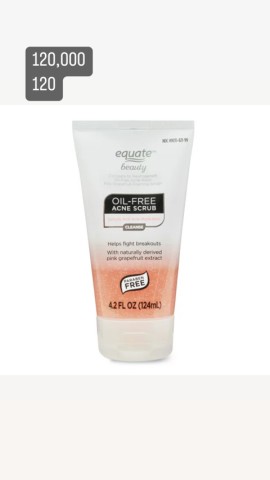 Equate Beauty Pink Grapefruit Foaming Acne Scrub, 4.2 fl oz: