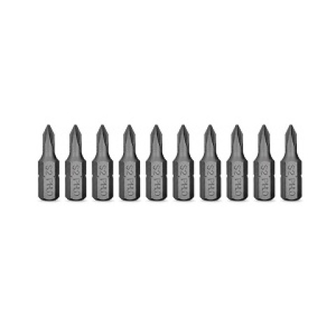 10 PCS 1/4"X25MM S2 BIT - PH2