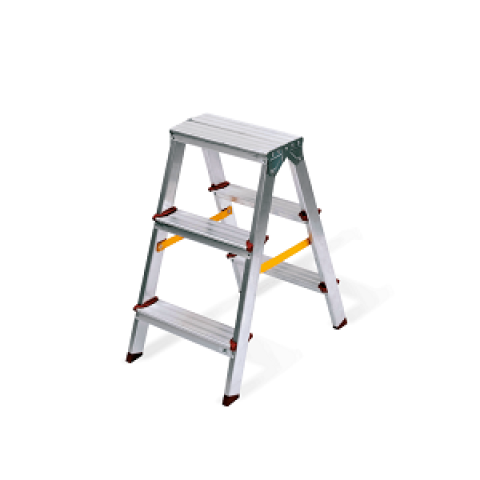 DOUBLE ALUMINIUM STEPLADDER 3 RUNGS