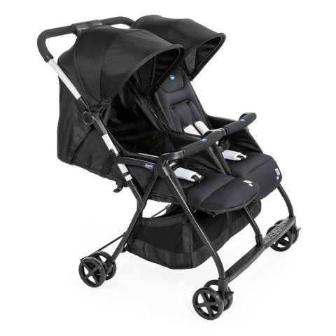 OHLALA TWIN STROLLER W/RAIN COVER & COMFORT KIT -BLACK