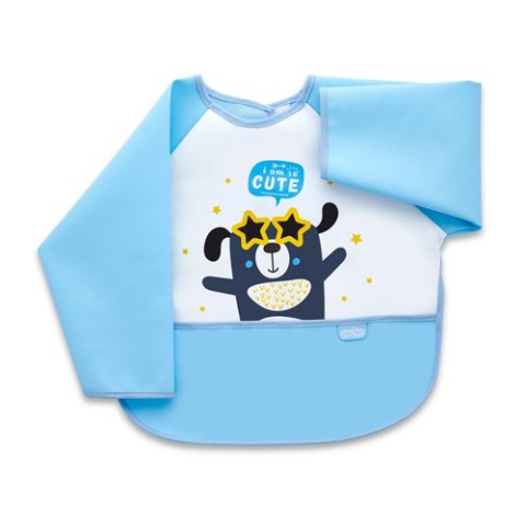 BABYJEM POLY BIB SLEEVED / BLUE