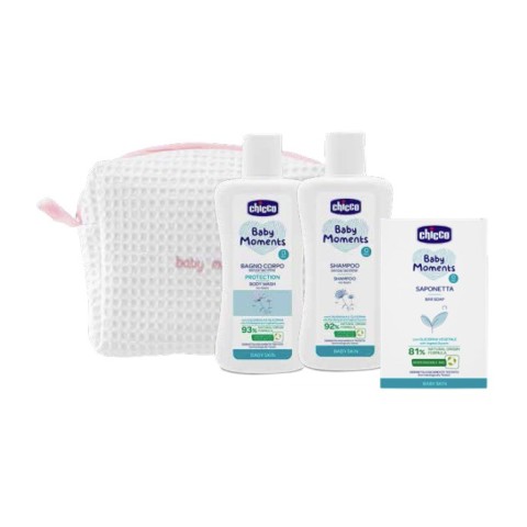 C- BEAUTY PINK BAG SHAMPOO, BAGNO & CHICCO SOAP