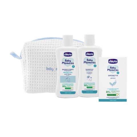 C- BEAUTY BLUE BAG SHAMPOO, BAGNO & CHICCO SOAP