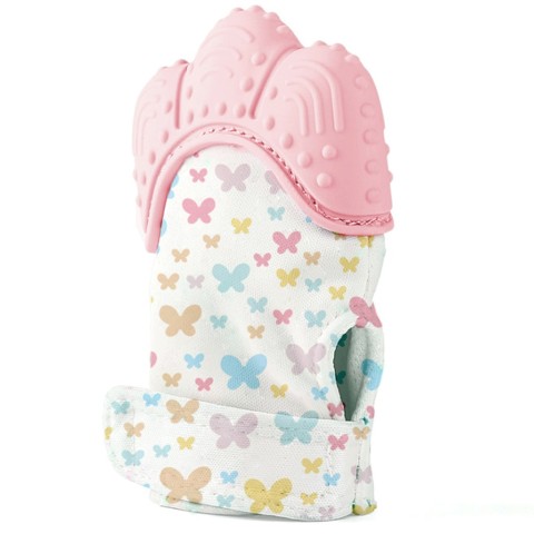 BABYJEM BABY TEETHERING GLOVES /BUTTERFLY / PINK