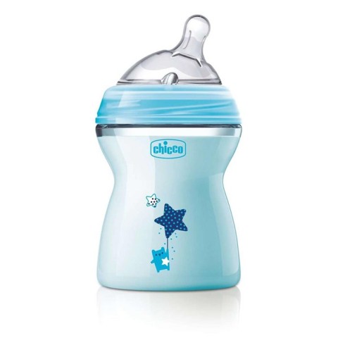 B- 250ML PLASTIC BOTTLE NATURAL FEEL 2m+ -BLUE[81323.20]