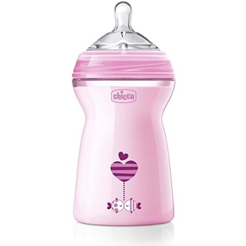 B-330ML PLASTIC BOTTLE NATURAL FEELING  6m+ -PINK [81335.10]