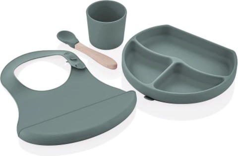 BABYJEM SILICON FEEDING SET MINT