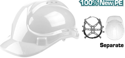 Safety Helmet (White) PE Shell