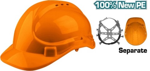 Safety Helmet (Orange) PE Shell