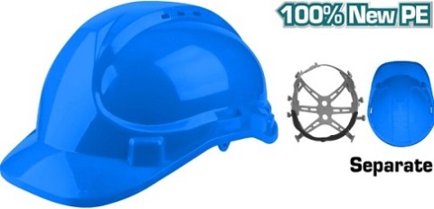 Safety Helmet (Blue) PE Shell (Ribbon)