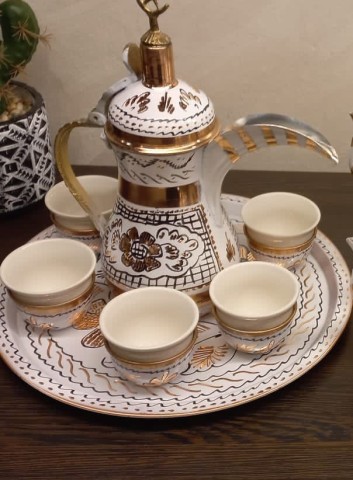 Hand Painted Arabic Coffee set