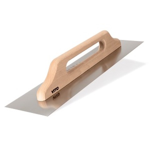 STAINLESS STEEL TROWEL WOOD HANDLE 500x130mm