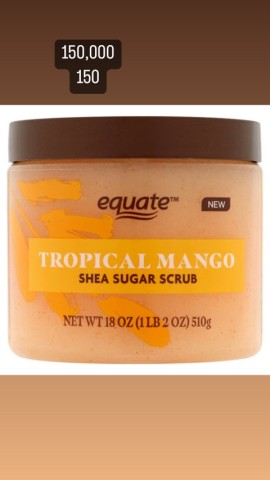 Equate Shea Sugar Scrub Tropical Mango 18 Oz