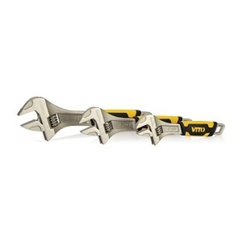 PRO ADJUSTABLE WRENCH BIMATERIAL HANDLE 250MM