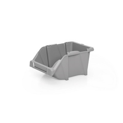 GREY STORAGE BIN 125x195x90mm