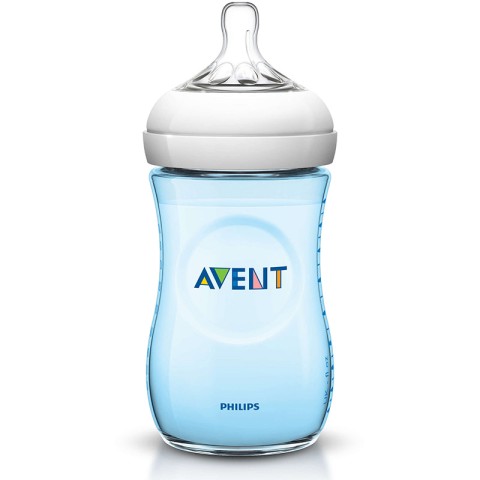 Natural Feeding Bottle 260ml - Single Pack - Blue