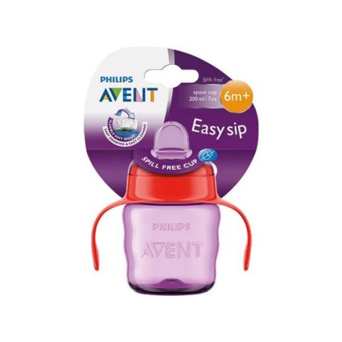 Easy Sip Cup 200ml 6m+ Red and Purple