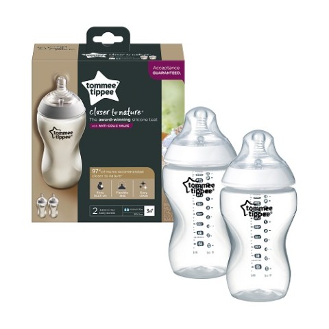 (TOMMEE TIPPEE)340ML TT CTN BOTTLE 2PC