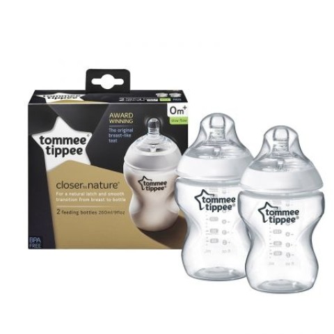 (TOMMEE TIPPEE)260ML PP BOTTLE 2PCS