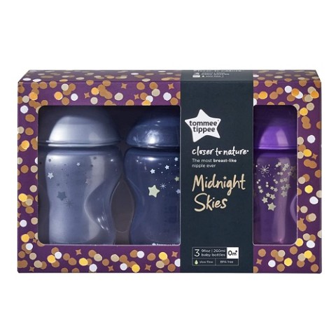 (TOMMEE TIPPEE)(422598)TT CTN 3X 260ML MIDNIGHT SKIES BTLS  S19