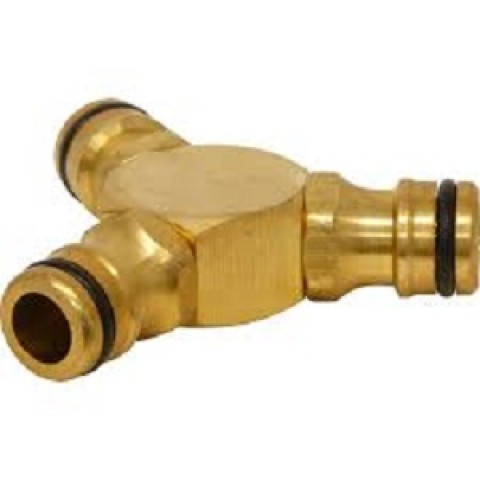 Brass 3 way hose connector