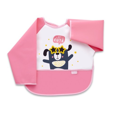 BABYJEM POLY BIB SLEEVED / PINK