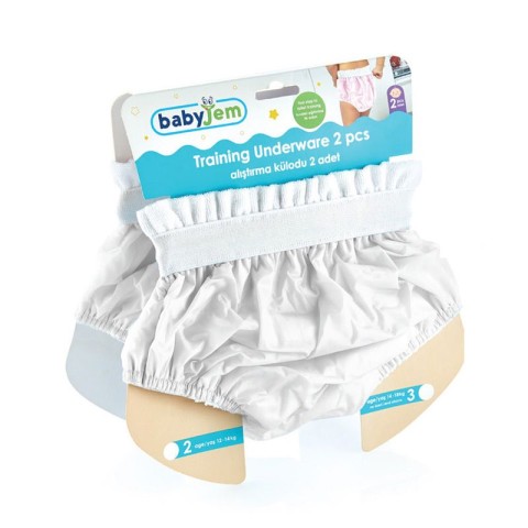 BABYJEM TRAİNİNG UNDERWEAR 2 PCS/AGE 2 WHITE