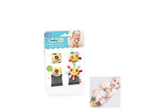 BABYJEM BABY SOCKS AND WRISTBAND LION-FROG