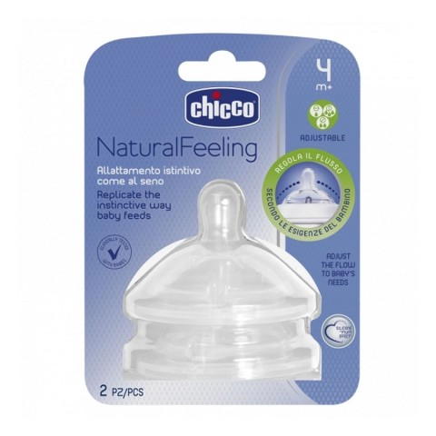 D-Natural Feeling Teat 4m+ Adjustable Flow 2 pcs 