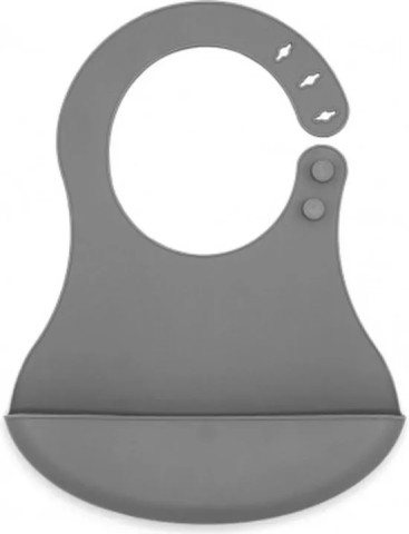 BABYJEM MINI SILICON BIB GREY