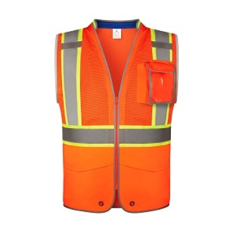 HIGH VISIBILITY WAISTCOAT ORANGE 11pcs