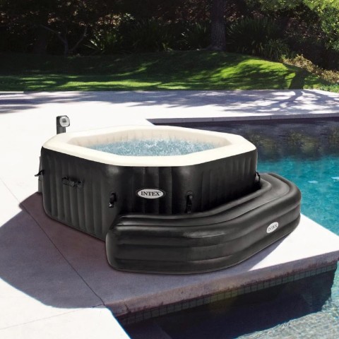 INTEX 28510 SPA Inflatable Bench Octagon - Black 2.11x0.66x0.34M S17