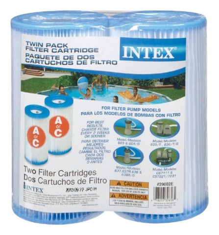 INTEX 29002 Twin Pack Swimming Pool Filter Cartridge Type A 