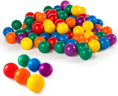 INTEX 49600 Fun Balls, Multi-Colour,100 Pieces