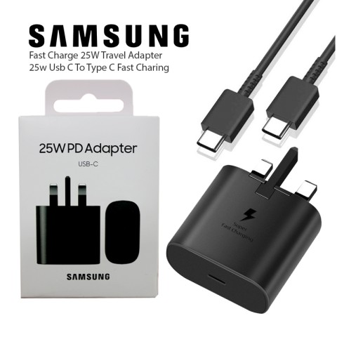 SAMSUNG USB-C 25W ADAPTER WITH USB-C TO USB-C CABLE