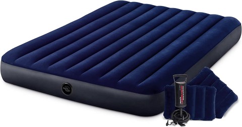 INTEX 64765 DURA-BEAM CLASSIC DOWNY AIRBED W/HAND PUMP(152*203*25CM) S20