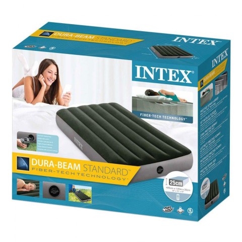 INTEX 64777 DURA-BEAM PRESTIGE AIRBED W/BATTERY PUMP (99*191*25CM) S20