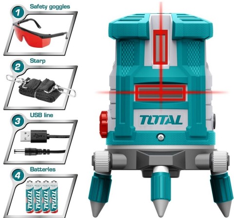 Self-Leveling Line Laser (Red Laser Beams)