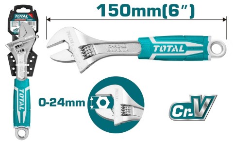 Adjustable Wrench 6" CR-V