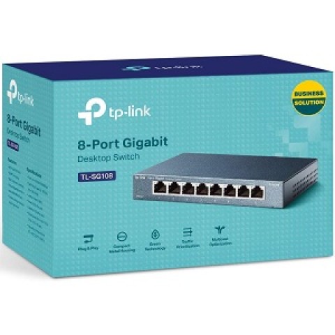  TP-SG108 8-Port 10/100/1000Mbps Desktop Switch