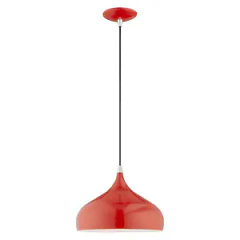 9078-420MM RED+GD PENDENT LAMP